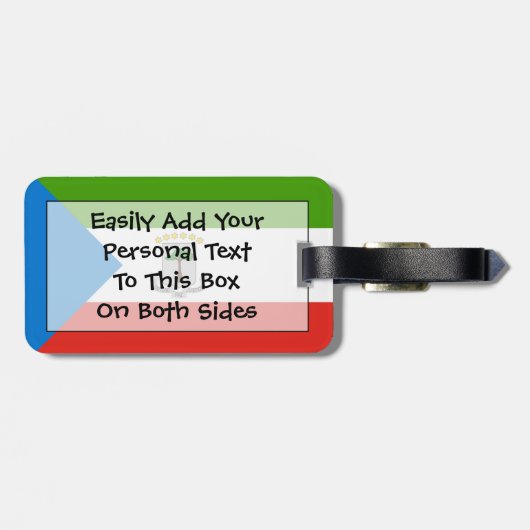 Flaggen der äquatorialen Guinea Einfache ID Persön Gepäckanhänger (Rückseite horizontal)