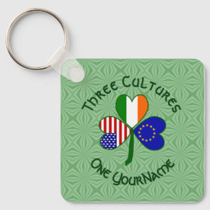 Flaggen der Europäischen Union Irisch Amerikanisch Schlüsselanhänger