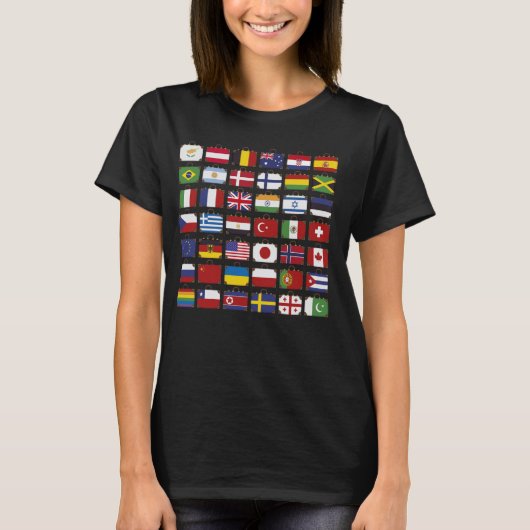 Flaggen der Flaggenstaaten des World T-Shirt Flag (Vorderseite)