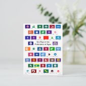 Flaggen der japanischen Präfekturen Postkarte (Stehend Vorderseite)