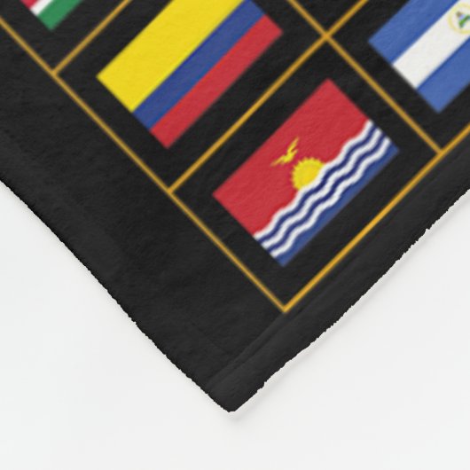 Flaggen der Länder der Welt Fleecedecke (Ecke)