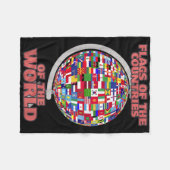 Flaggen der Länder der Welt Fleecedecke (Vorderseite (Horizontal))
