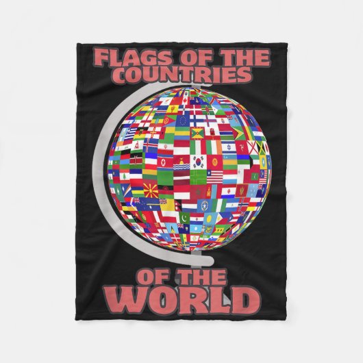 Flaggen der Länder der Welt Fleecedecke (Vorderseite)
