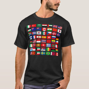 Flaggen der Länder der Welt Grafik Cool D T-Shirt