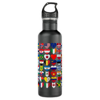 Flaggen der Länder der Welt,Internationale Edelstahlflasche