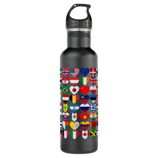Flaggen der Länder der Welt,Internationale Edelstahlflasche (Vorderseite)