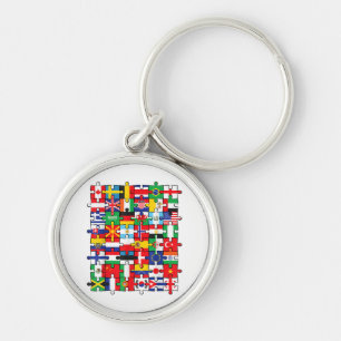 Flaggen der Länder der Welt internationale Flagge Schlüsselanhänger