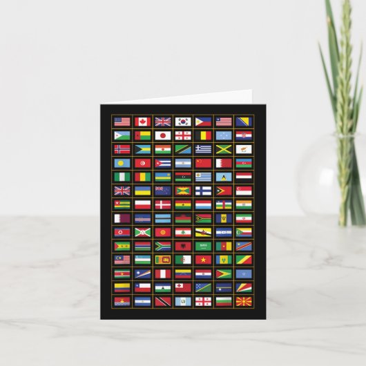 Flaggen der Länder der Welt Karte (Vorderseite)