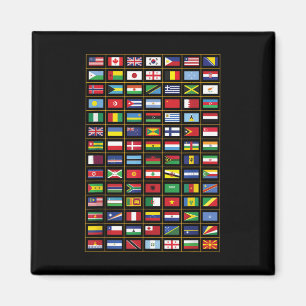 Flaggen der Länder der Welt Magnet