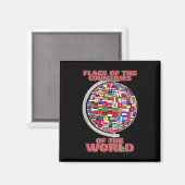 Flaggen der Länder der Welt Magnet (Vorderseite/Rückseite)
