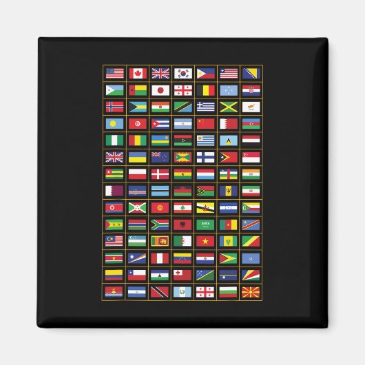 Flaggen der Länder der Welt Magnet (Vorne)