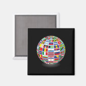 Flaggen der Länder der Welt Magnet (Vorderseite/Rückseite)