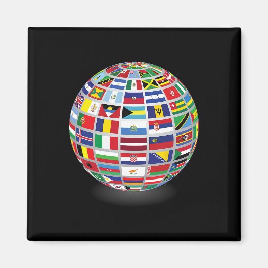 Flaggen der Länder der Welt Magnet (Vorne)