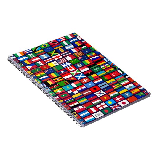Flaggen der Länder der Welt Notizblock (Rechte Seite)