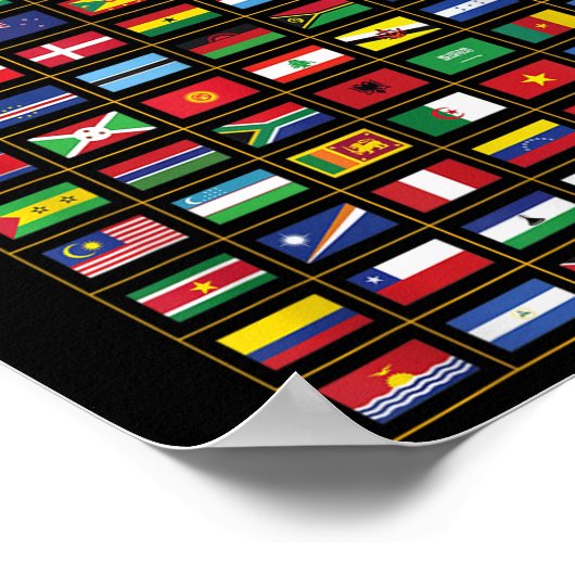 Flaggen der Länder der Welt Poster (Ecke)