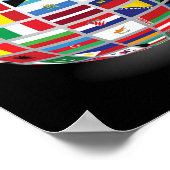 Flaggen der Länder der Welt Poster (Ecke)