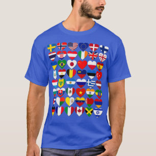 Flaggen der Länder der WeltInternationale T-Shirt