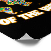 Flaggen der Länder der Weltkarte Poster (Ecke)