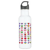 Flaggen der Länder Edelstahlflasche (Vorderseite)