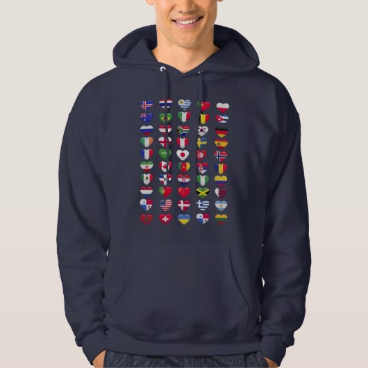 Flaggen der Länder Hoodie (Vorderseite)