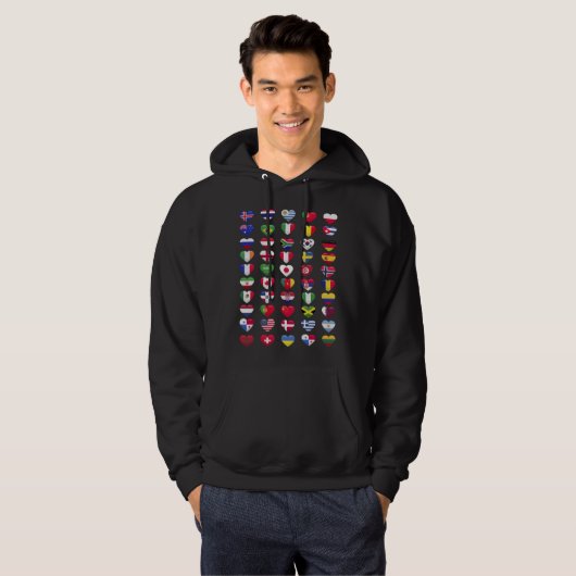 Flaggen der Länder Hoodie (Vorne ganz)