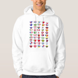 Flaggen der Länder Hoodie