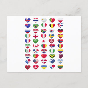 Flaggen der Länder Postkarte