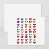Flaggen der Länder Postkarte (Vorne/Hinten)