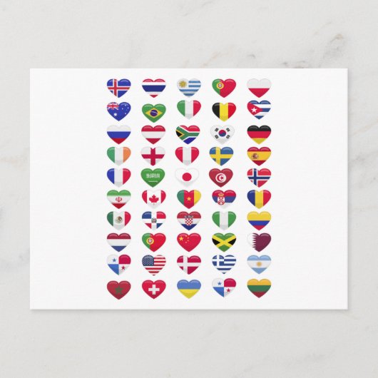Flaggen der Länder Postkarte (Vorderseite)