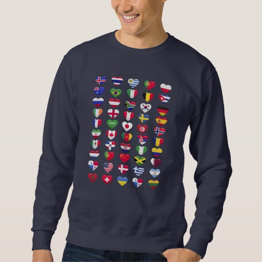 Flaggen der Länder Sweatshirt (Vorderseite)