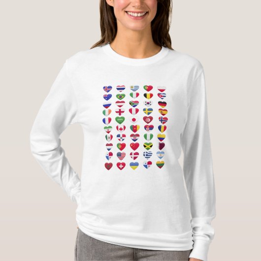 Flaggen der Länder T-Shirt (Vorderseite)