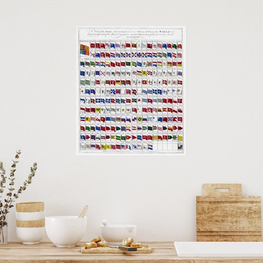 Flaggen der Marine Poster (Küche)