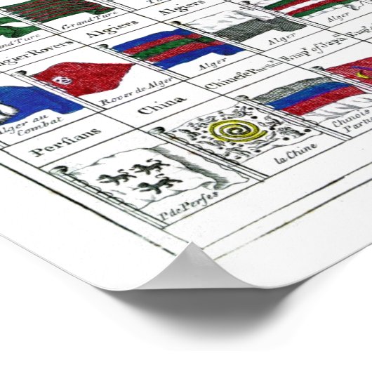 Flaggen der Marine Poster (Ecke)