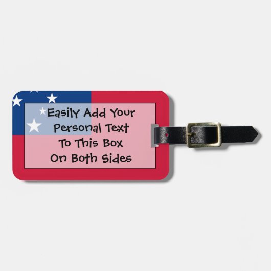 Flaggen der Persönlichen Identifikationsnummer von Gepäckanhänger (Vorderseite horizontal)