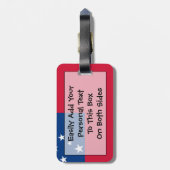 Flaggen der Persönlichen Identifikationsnummer von Gepäckanhänger (Rückseite vertikal)