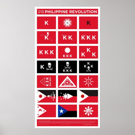 Flaggen der philippinischen Revolution - Kleine Poster (Vorne)