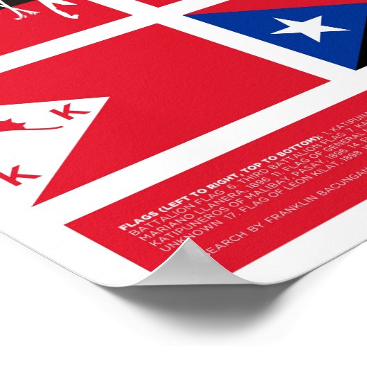 Flaggen der philippinischen Revolution - Kleine Poster (Ecke)