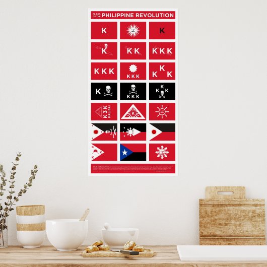 Flaggen der philippinischen Revolution - Mittel Poster (Küche)