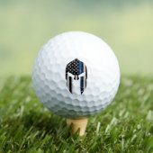 Flaggen der Spartan Helmet Blue Line Golfball (Insitu T-Shirt)