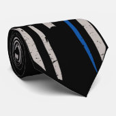 Flaggen der Spartan Helmet Blue Line Krawatte (Gerollt)