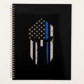 Flaggen der Spartan Helmet Blue Line Planer (Vorderseite)