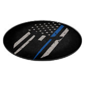 Flaggen der Spartan Helmet Blue Line Schneidebrett (Ecke)