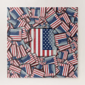 Flaggen der USA Puzzle (Horizontal)