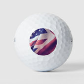 Flaggen der USA und des Vereinigten Königreichs Golfball (Vorderseite)