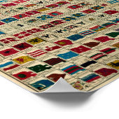 Flaggen der Welt 1784 Poster (Ecke)