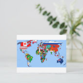 Flaggen der Welt 2014 Postkarte (Stehend Vorderseite)