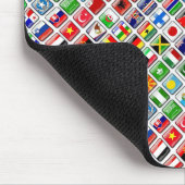 Flaggen der Welt, diagonale Art Mousepad (Ecke)