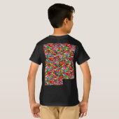 FLAGGEN DER WELT - Druckfront und Rückseite T-Shirt (Schwarz voll)