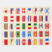 FLAGGEN der WELT Fleecedecke (Vorderseite (Horizontal))