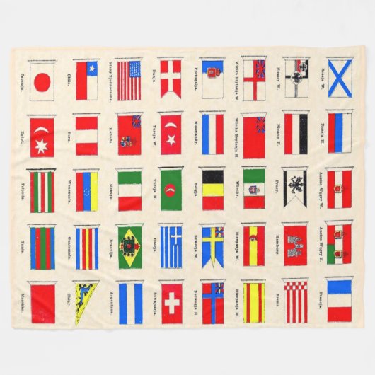 FLAGGEN der WELT Fleecedecke (Vorderseite (Horizontal))